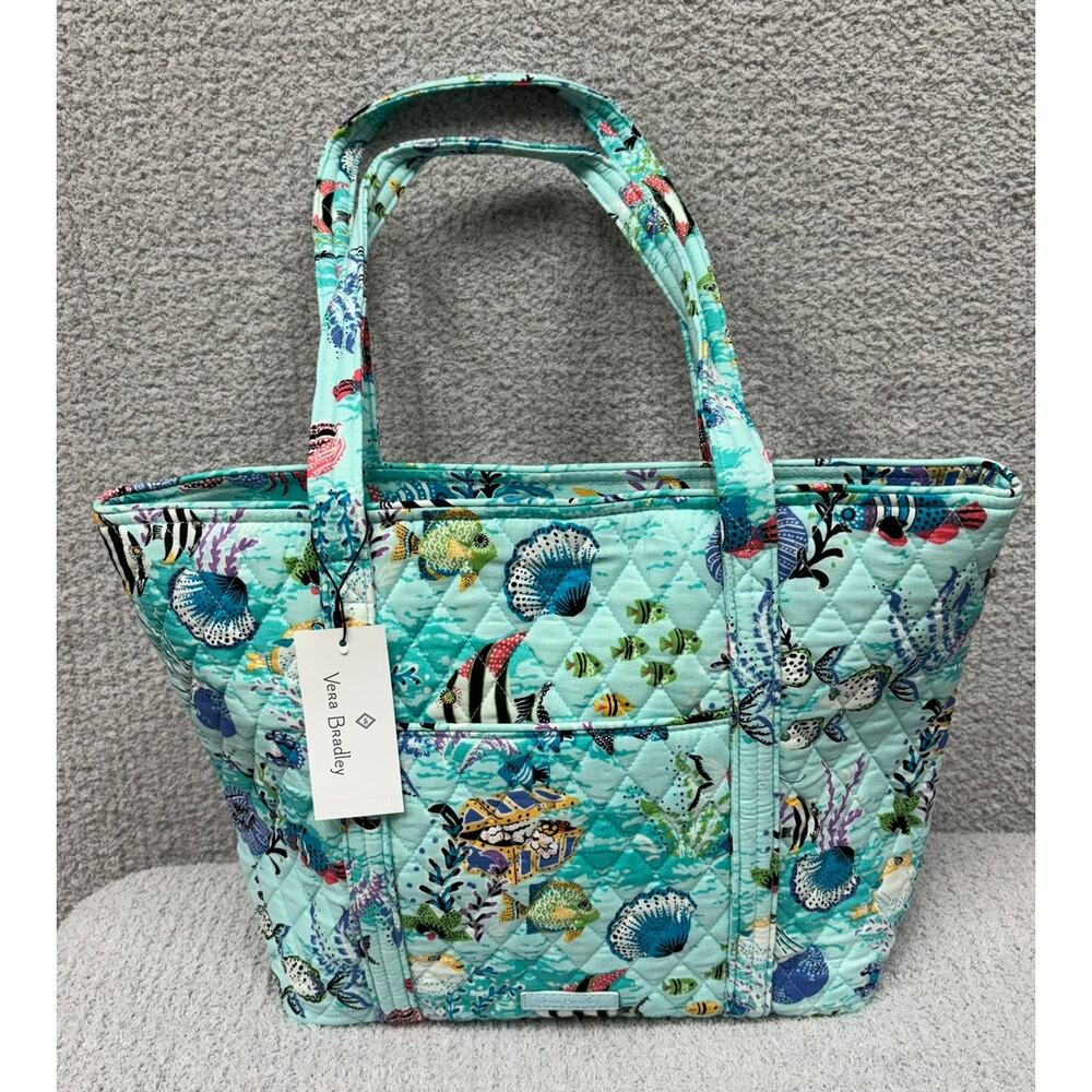 Vera Bradley Blue Antilles Treasure Quilted Tote Purse NWT #71086